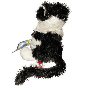 Webkinz Lil Kinz Black and White Cat Plush Toy with Tag with code